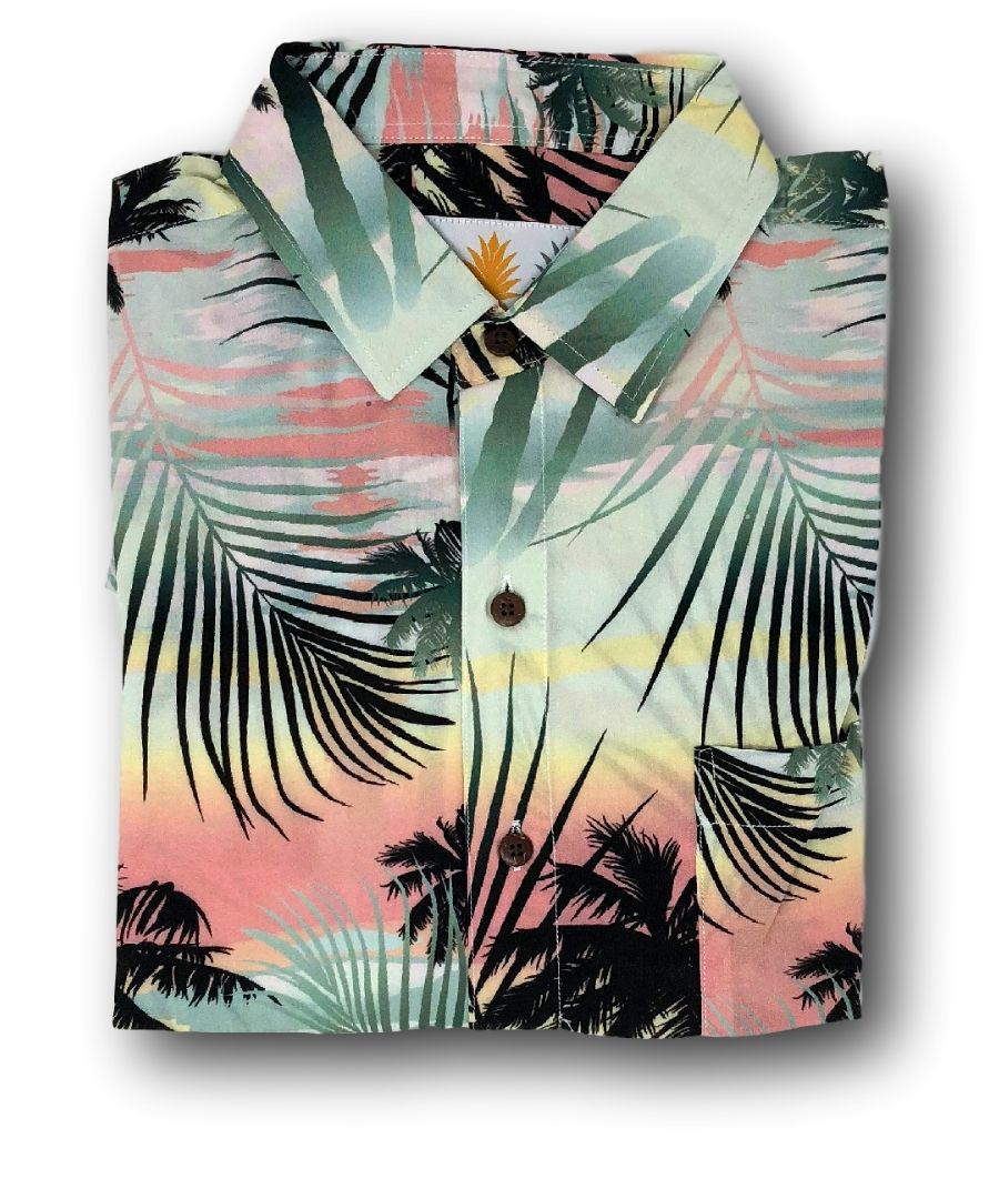 Los Angeles Rams NFL Palm Sunset Hawaiian Shirt