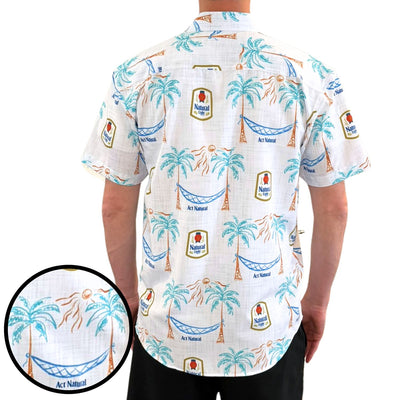 Super Stretch - Island Life Natural Light Hawaiian Shirt