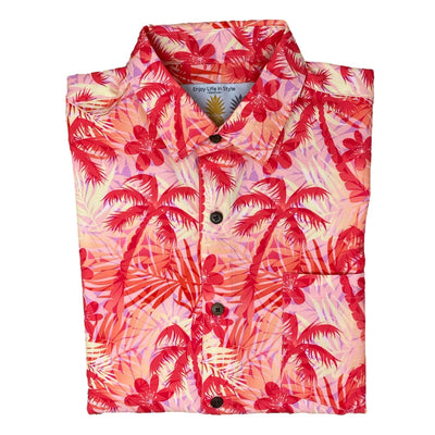 Super Stretch - Fire Palms Hawaiian Shirt