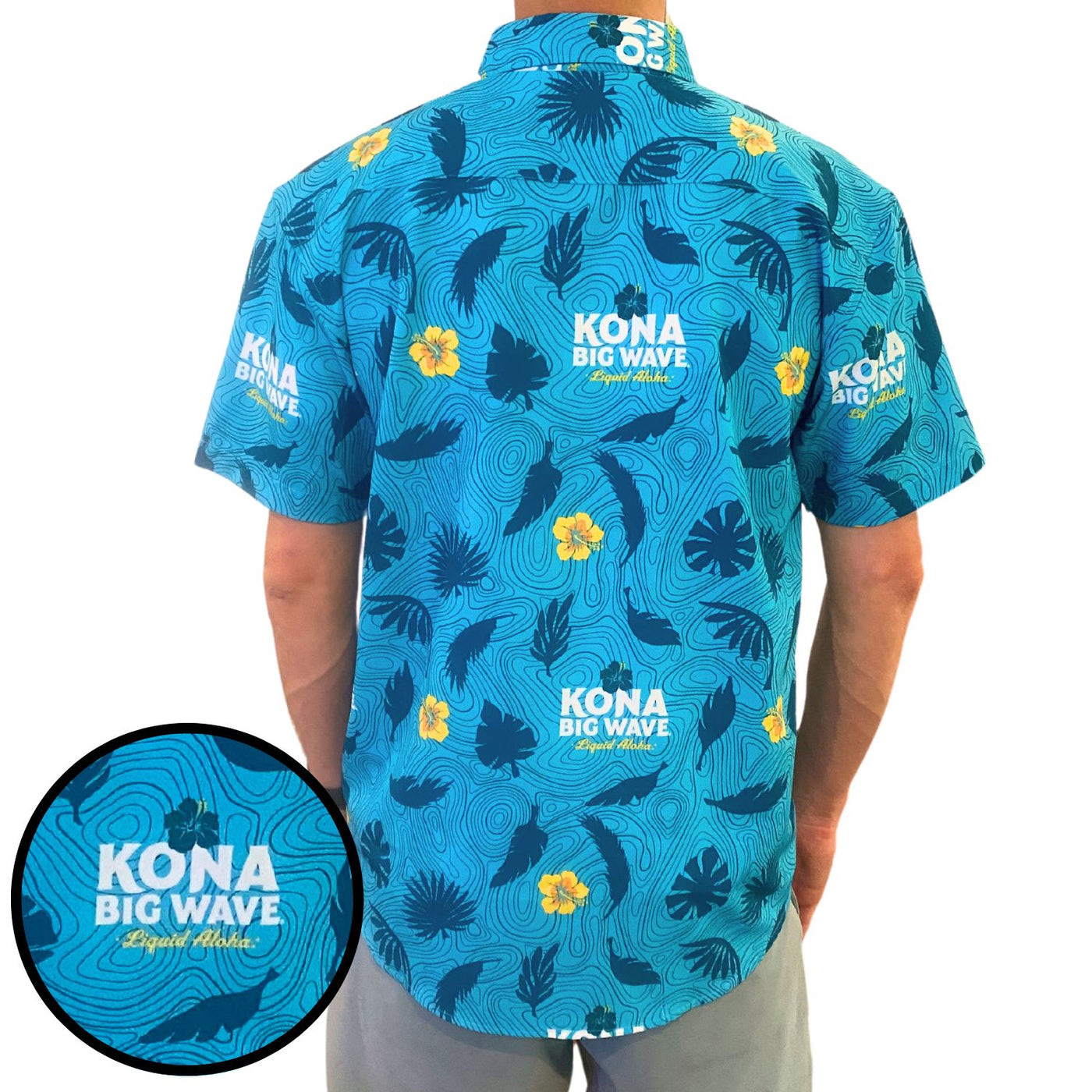 Super Stretch - Big Wave Kona Beer Hawaiian Shirt