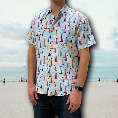 Super Stretch - Sailin Away Hawaiian Shirt