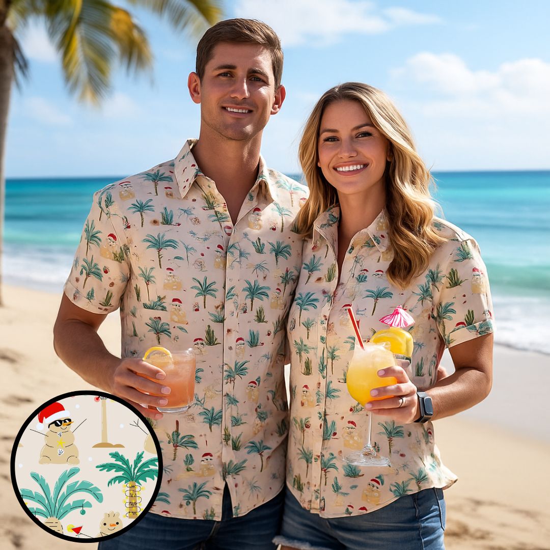 Super Stretch - Santa Clause Hawaiian Shirt