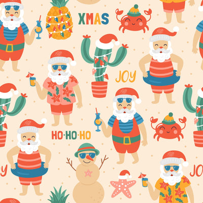 Super Stretch - Santy Clause Hawaiian Shirt