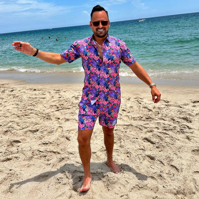 Super Stretch - Vacation Palms Hawaiian Shirt