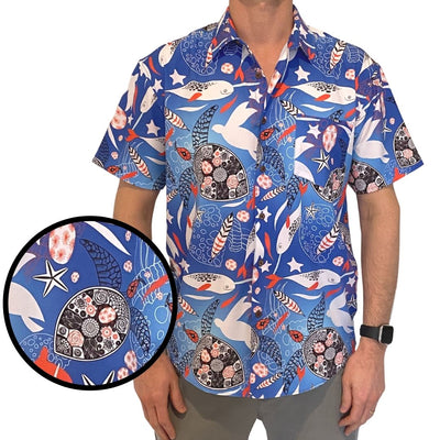 Super Stretch - Psychedelic Turtle Hawaiian Shirt