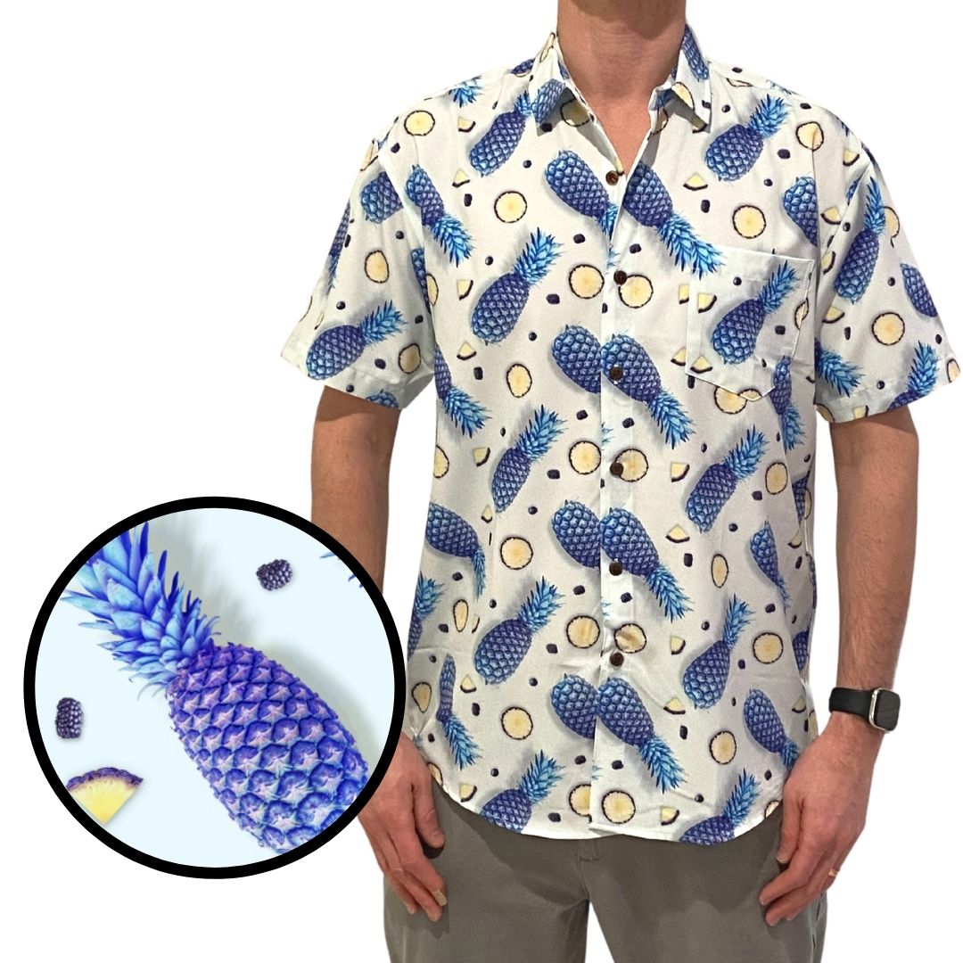 Super Stretch - Disco Pineapples Hawaiian Shirt