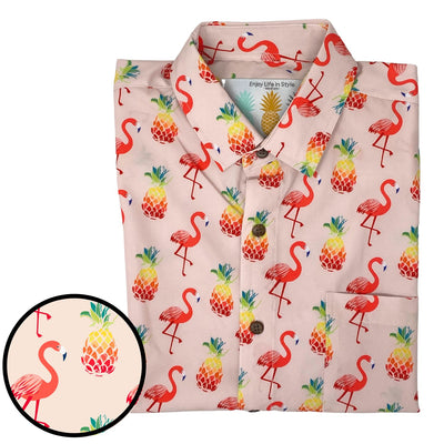 Super Stretch - Floridian Flamingo Hawaiian Shirt