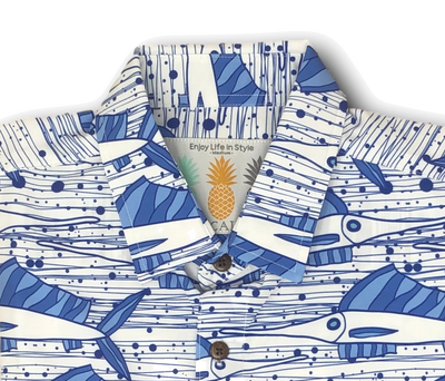 Super Stretch - Ocean Sailfish Hawaiian Shirt