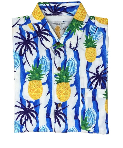 Super Stretch - Jungle Pineapple Hawaiian Shirt