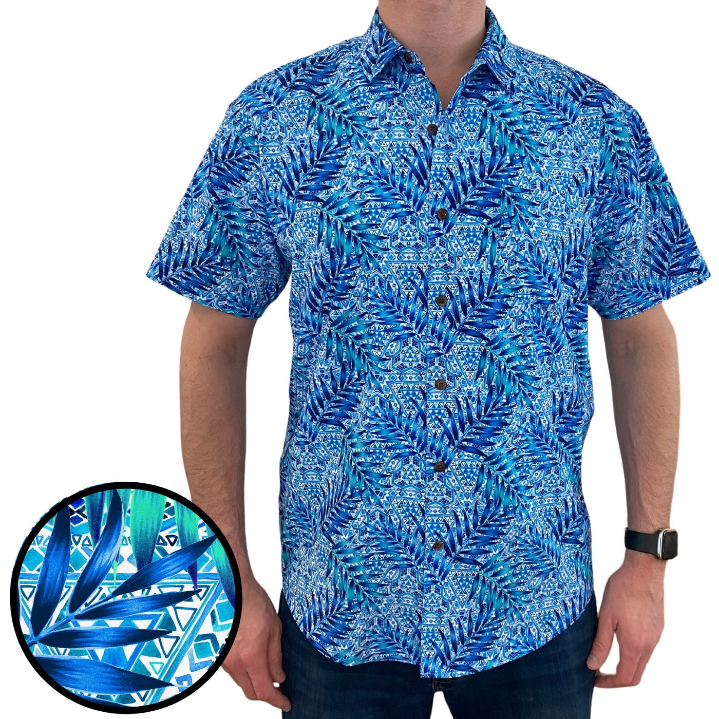 Super Stretch - Greek Paradise Hawaiian Shirt by Tropical Bros X-Large